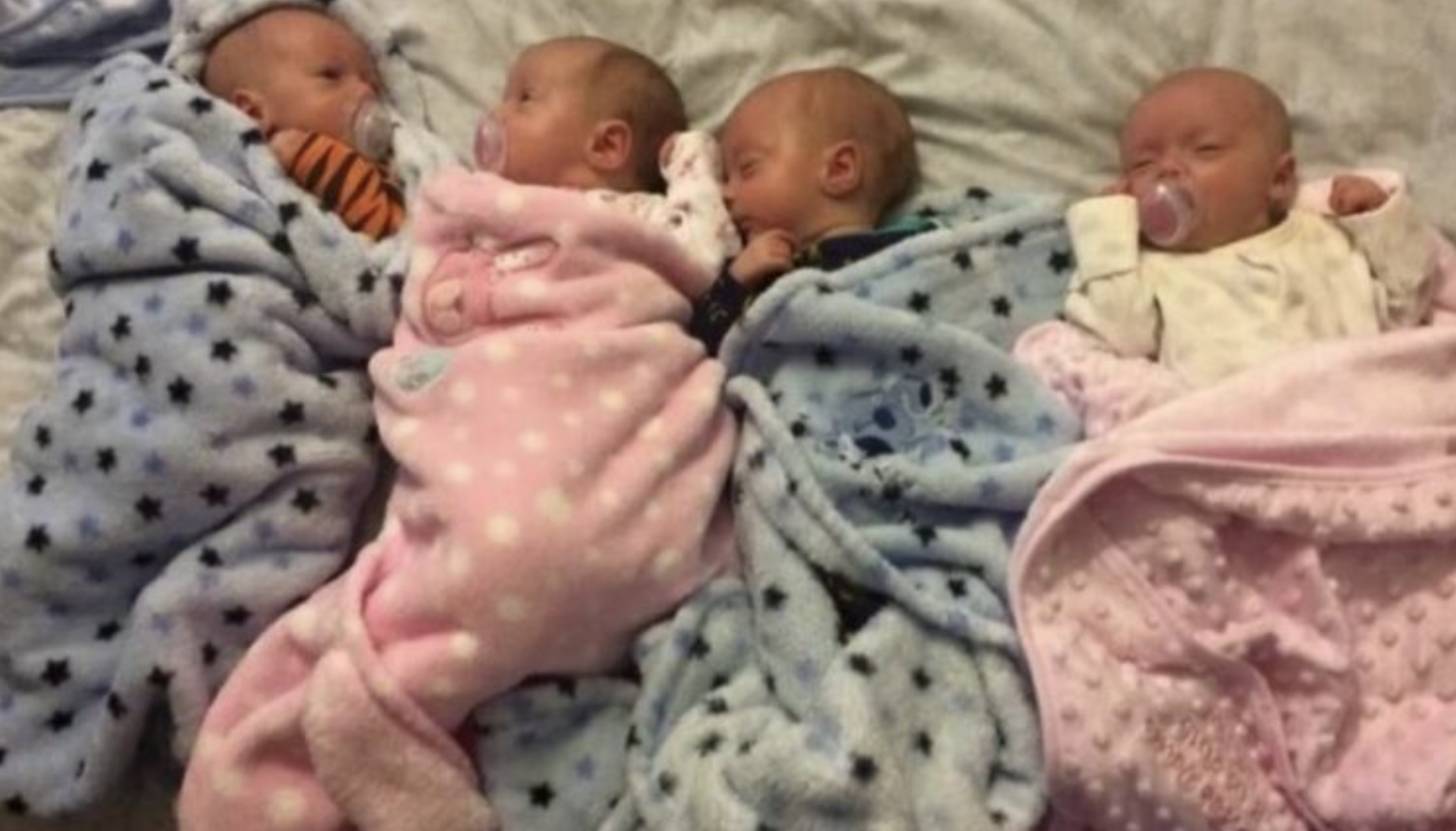 The First Quadruplets Who Were Born In Manchester Turned 4 Years Old ...